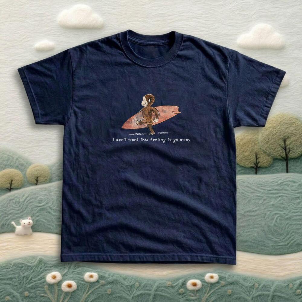 Curious George Surfing Navy Graphic Tee